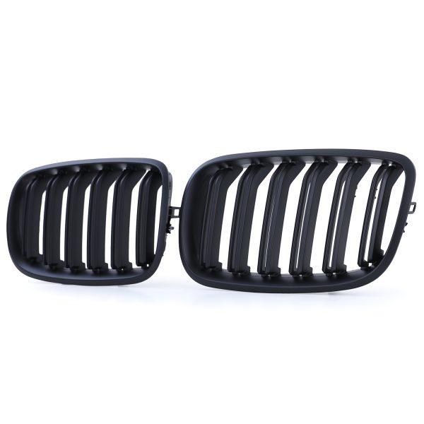 Front grilles kidney for BMW X5/X6 E70/E71 07-14 Double Stripe M Design Black matt