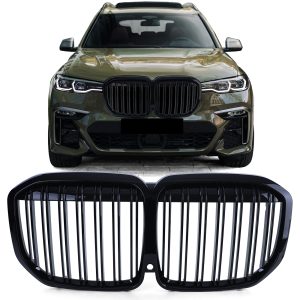 Front grilles kidney for BMW X7 G07 Double Stripe M Design Piano Black