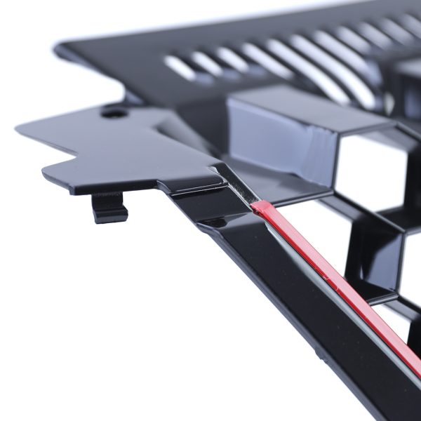 GTI front grill without emblem for VW Golf V MK5 Black Gloss with red strip