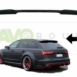RS style rear trunk roof spoiler for Audi A6 C7 S6 4G Avant 2011-2018 Black gloss