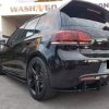 Rear Bumper diffuser addon with ribs / fins / side splitters for VW Golf 6 R20 2008-2013