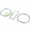 Silver chrome gauge rings for VW Golf 2 1971-1983