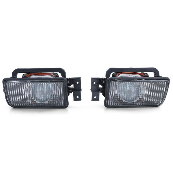 Black smoked Foglights set with lens for BMW 5 E34 1987-1996