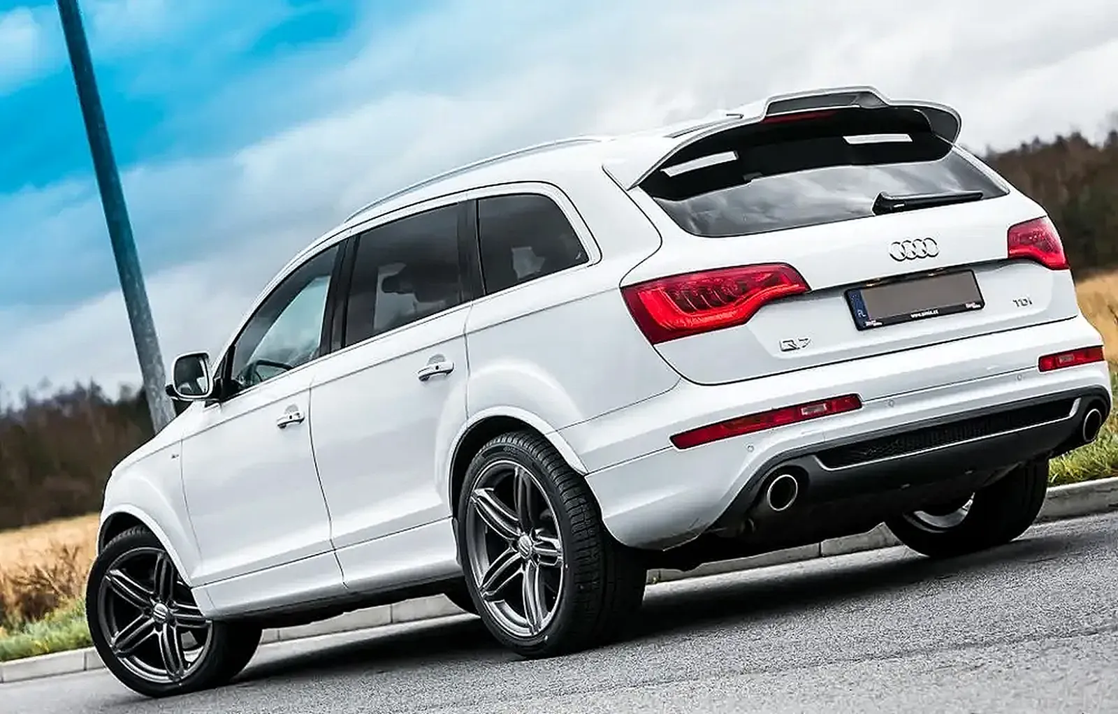 a style rear roof spoiler wing for audi q7 2005 2015