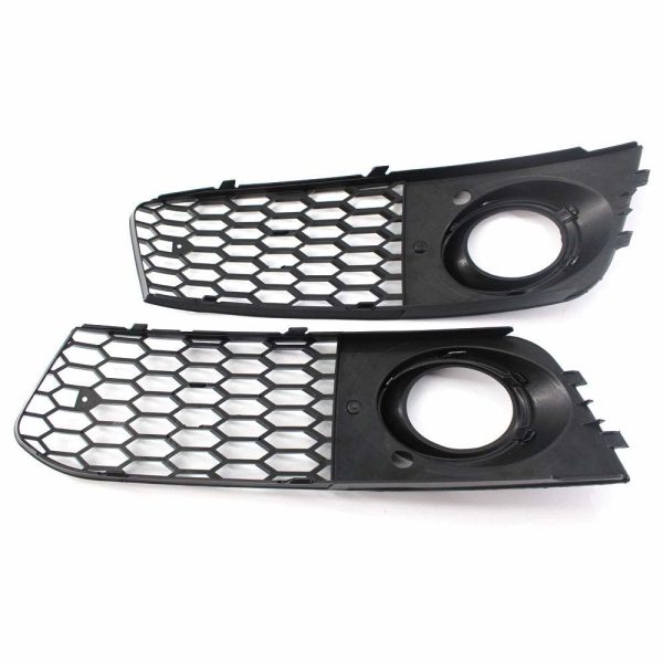 RS Honeycomb Front Bumper Fog light frames/ Covers For Audi A4 B8 08-11