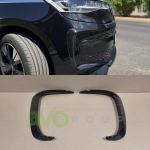 Black gloss vent frames for front bumper VW T7 Multivan ABS Gloss