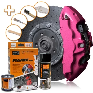 Foliatec CANDY PINK METALLIC Brake Caliper Lacquer Set