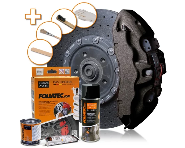 Foliatec CARBON METALLIC Brake Caliper Lacquer Set