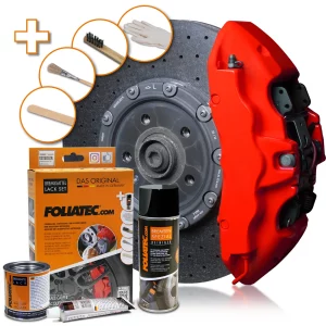 Foliatec RACING ROSSO MATT Brake Caliper Lacquer Set