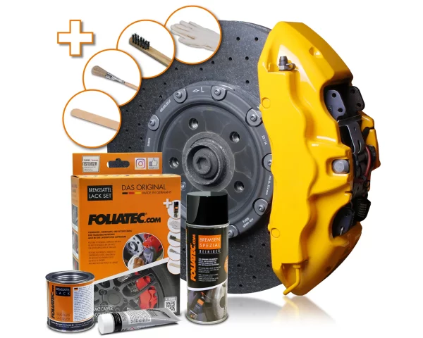 Foliatec PERFORMANCE YELLOW Brake Caliper Lacquer Set