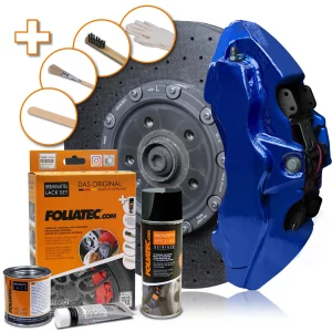 Foliatec PERFORMANCE BLUE METALLIC Brake Caliper Lacquer Set
