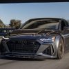 Priekšējā bampera uzlika / spoileris / lūpa priekš Audi RS6 C8 5G 2019-2023 ABS Gloss - Image 2