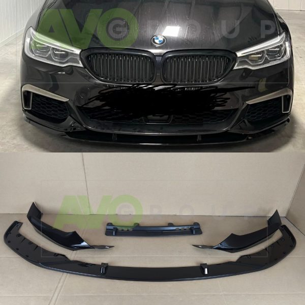 Front Bumper Spoiler Lip for BMW 5 G30 / G31 2016-2020 ABS Gloss