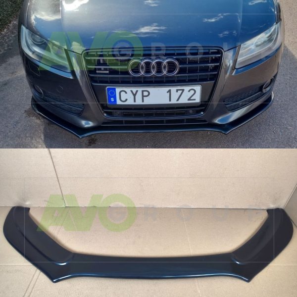 Front Spoiler Splitter for Audi A5 S5 8T 2007-2011 ABS Gloss