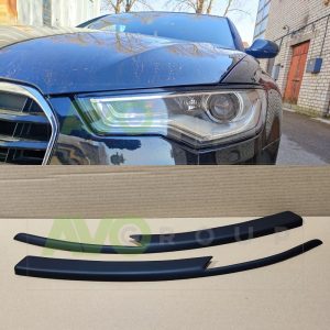 Headlight Eyelids for AUDI A6 4G C7 LED 2011-2018 ABS Matt