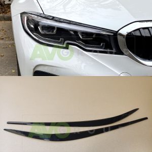 Headlight Eyelids for BMW 3 G20 G21 G28 2019-2024 ABS Gloss