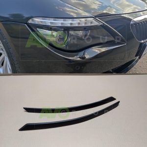 Priekšējo lukturu uzlikas uzacis priekš BMW 6 E63 / E64 2003-2010 ABS Matt