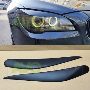 Priekšējo lukturu uzlikas uzacis priekš BMW 7 F01 F02 F03 F04 2008-2015 ABS Matt