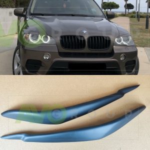 Priekšējo lukturu uzlikas uzacis priekš BMW X5 E70 2007-2013 ABS Matt