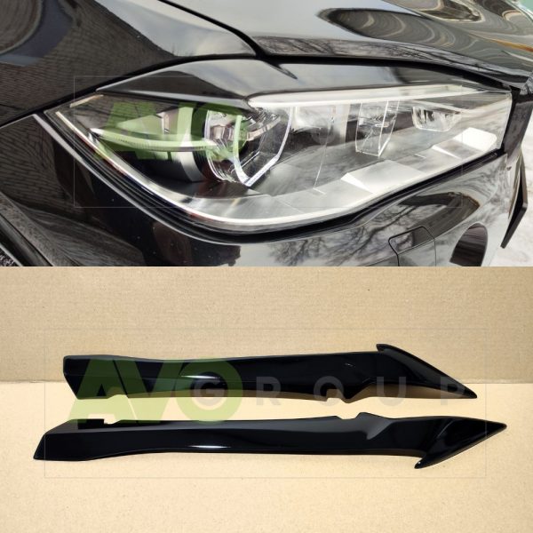 Headlight Eyelids for BMW X6 F16 F86 2014-2019 ABS Gloss