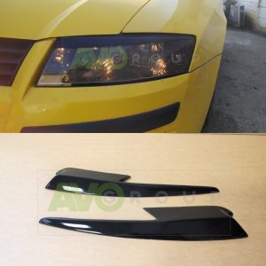 Priekšējo lukturu uzlikas uzacis priekš Fiat Stilo 2001-2007 ABS Gloss