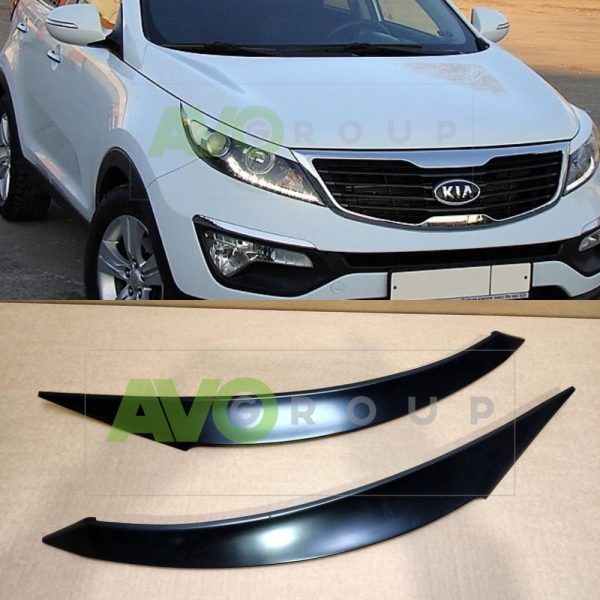 Накладки на фары / Реснички для Kia Sportage 3 2010-2016 ABS Matt