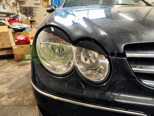 Headlight Eyelids for MB CLK A209 C209 2002-2010 ABS Matt - Image 7