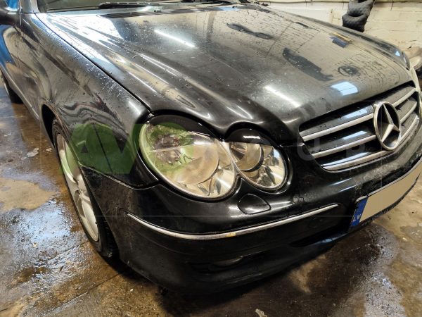 Priekšējo lukturu uzlikas uzacis priekš MB CLK A209 C209 2002-2010 ABS Matt - Image 8