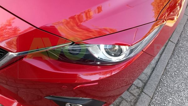 Накладки на фары / Реснички для Mazda 3 2013-2016 with Adaptive Headlights ABS Gloss – Изображение 2