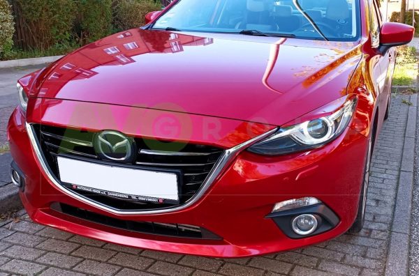 Headlight Eyelids for Mazda 3 2013-2016 with Adaptive Headlights ABS Gloss - Image 4