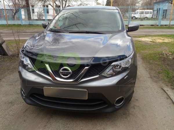 Накладки на фары / Реснички для Nissan Qashqai Mk2 13-17 ABS Gloss – Изображение 3