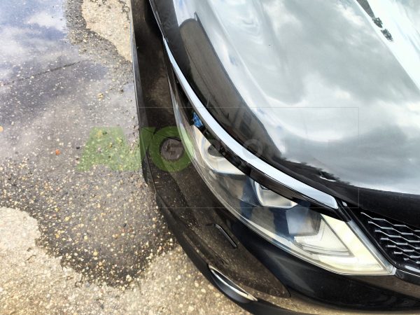 Headlight Eyelids for Nissan Qashqai Mk2 13-17 ABS Gloss - Image 2