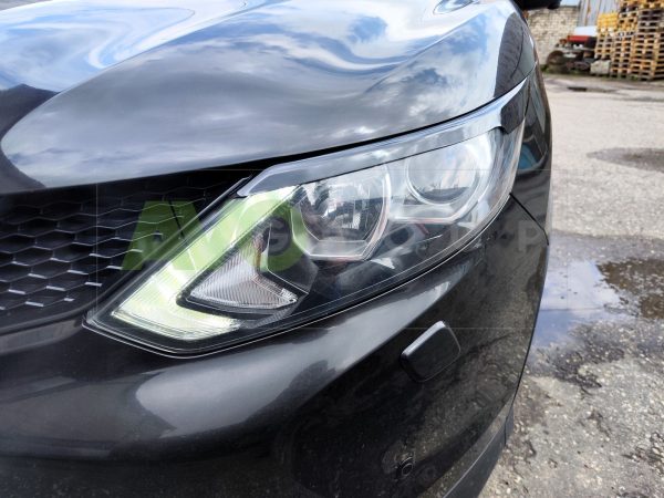 Headlight Eyelids for Nissan Qashqai Mk2 13-17 ABS Gloss - Image 5