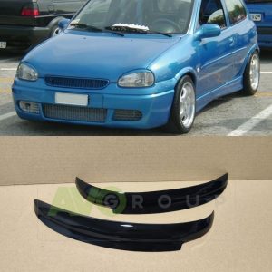 Headlight Eyelids for Opel / Vauxhall Corsa B 1993-2000 ABS Gloss