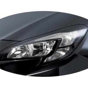 Headlight Eyelids for Opel / Vauxhall Corsa E 2014-2019 ABS Matt