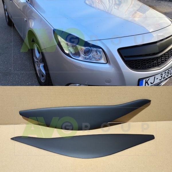 Priekšējo lukturu uzlikas uzacis priekš Opel / Vauxhall Insignia A 2008-2013 ABS Matt