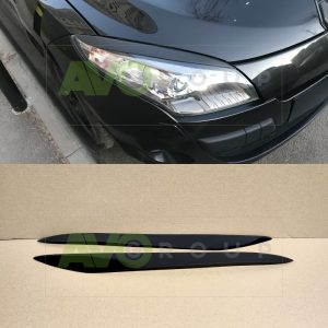 Headlight Eyelids for Renault Megane 3 08-13 ABS Gloss v3