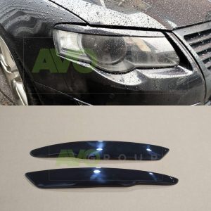 Priekšējo lukturu uzlikas uzacis priekš VW Passat 6 2005-2010 ABS Gloss
