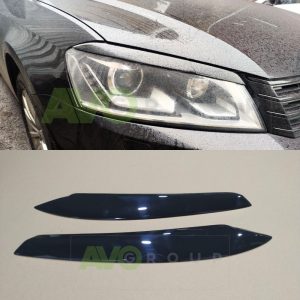 Priekšējo lukturu uzlikas uzacis priekš VW Passat 7 2010-2015 ABS Gloss