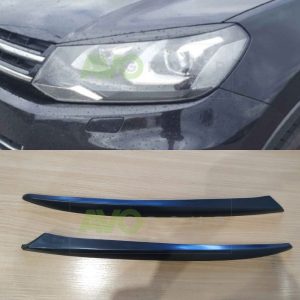 Priekšējo lukturu uzlikas uzacis priekš VW Touareg 2 2010-2018 ABS Matt