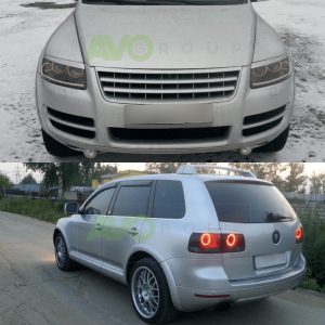 Headlight and Backlight Eyelids for VW Touareg 1 2002-2006 ABS Gloss