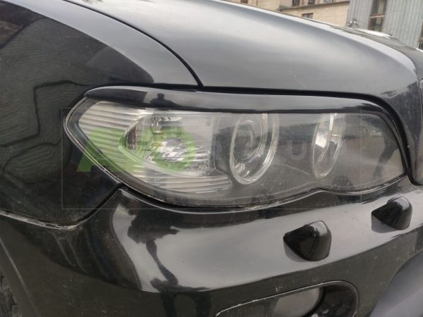 Headlight eyelids for BMW X5 E53 2003-2006 ABS Gloss - Image 5