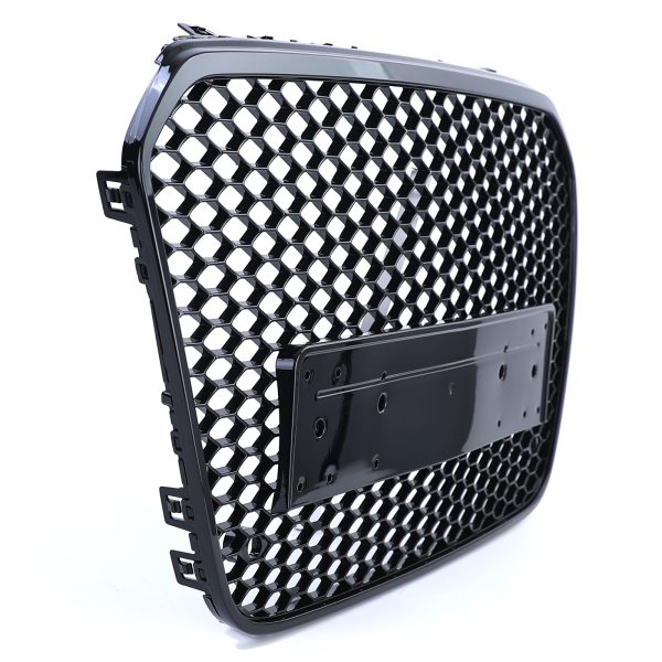 RS6 Style Front Honeycomb Grill for Audi A6 S6 C7 2011-2015 Black Gloss - Image 3