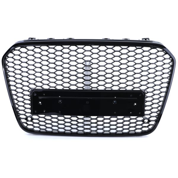 RS6 Style Front Honeycomb Grill for Audi A6 S6 C7 2011-2015 Black Gloss - Image 5