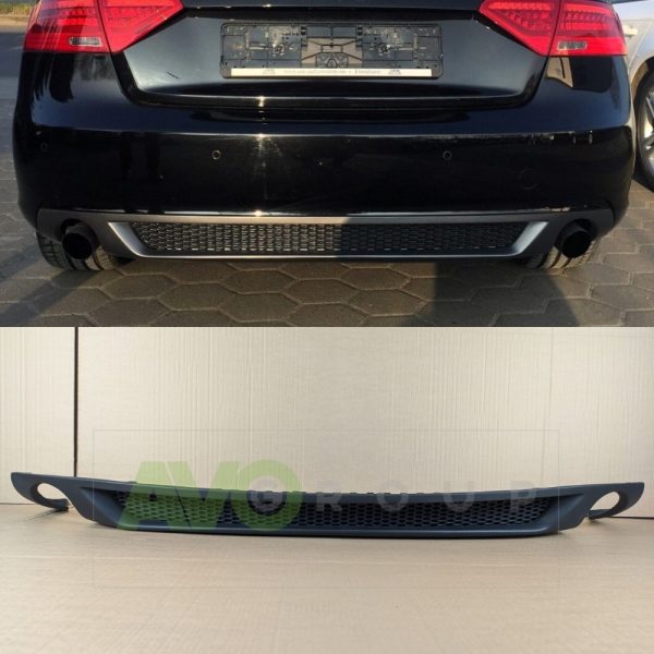 Aizmugurējā bampera difuzors priekš Audi A5 Sportback 5D 2011-2016