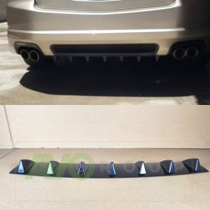 Aizmugurējā bampera apakšējā difuzora papildinājums ar ribām priekš Acura TL Mk3