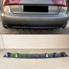 Rear Bumper lower diffuser addon with ribs / fins for Audi A6 C7