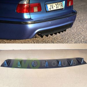Rear Bumper lower diffuser addon with ribs / fins for BMW 5 E39 M5