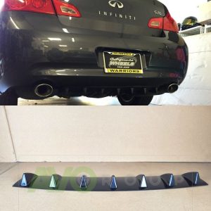 Aizmugurējā bampera apakšējā difuzora papildinājums ar ribām priekš Infiniti G35 / G37 / Q40
