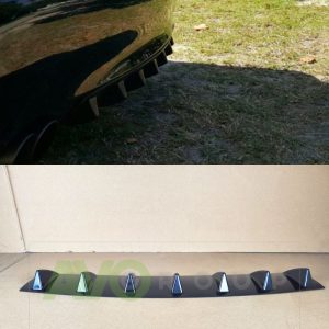 Rear Bumper lower diffuser addon with ribs / fins for Infiniti M56